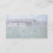 コーリーン川の岸に沿ったトラッパーキャビン 名刺 (裏面)