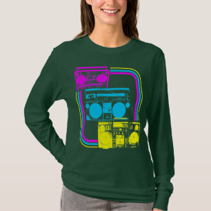 コーリー タイガー 80年代 レトロ ポータブルラジオ ボームボックス Tシャツ