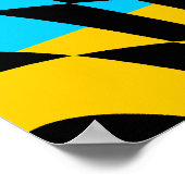 コーリー タイガー 80年代 ヴィンテージ オプアート ポスター (角)