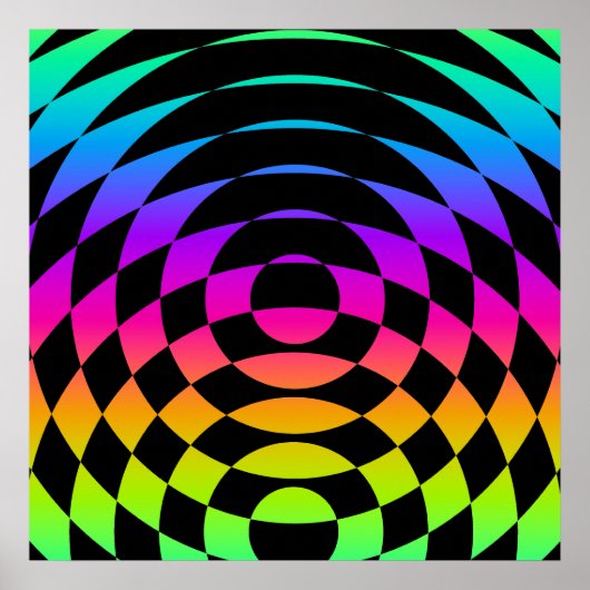 コーリー タイガー 80年代 ヴィンテージ オプアート ポスター (正面)