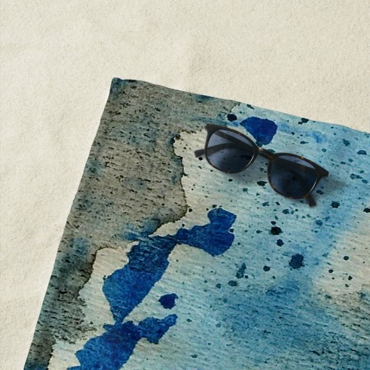 コールの海のビーチサーファー海波青かわいい ビーチタオル (インサイチュ)