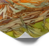 コールの詩とアートワークの野生の白鳥 ポスター (角)