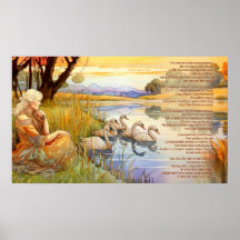 コールの詩とアートワークの野生の白鳥