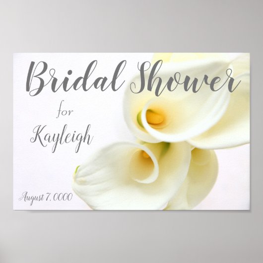 コールア リリーの花の上からのクローズアップ ポスター (正面)