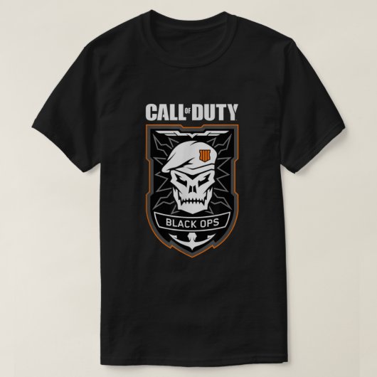 コールオブデューティブラックOps 4バッジ Tシャツ (デザイン正面)