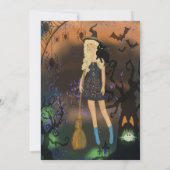 コールオールウィッチハロウィーン誕生日招待状 招待状 (裏面)