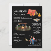 コールオールキャンパーズウィークエンド誕生日 招待状 (正面)