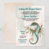 コールオールドラゴンライダー誕生日招待状 招待状 (正面/裏面)