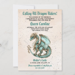 コールオールドラゴンライダー誕生日招待状 招待状