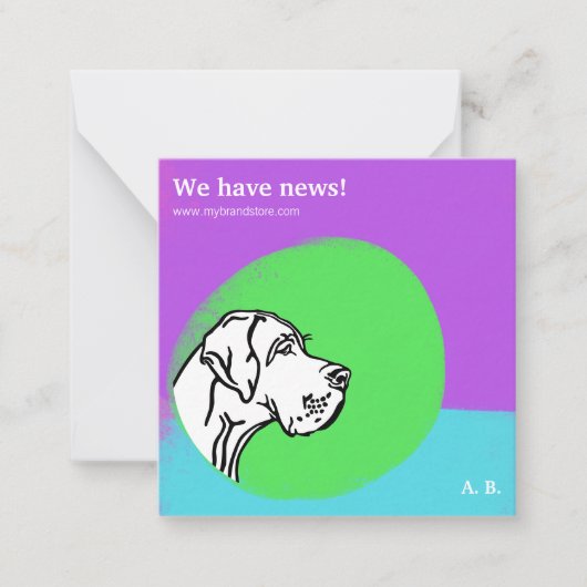 コールグリュンリラグラフィックデザインノートカード ノートカード (正面)