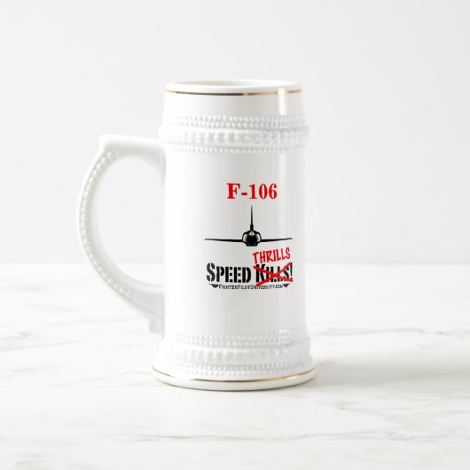 コールサインが付いているF-106マグ ビールジョッキ (左)