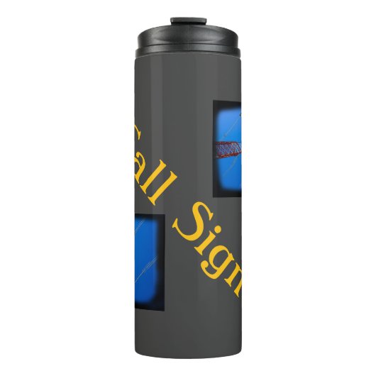 コールサイン付きマットブラック タンブラー (正面)