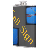 コールサイン付きマットブラック フラスク (左)