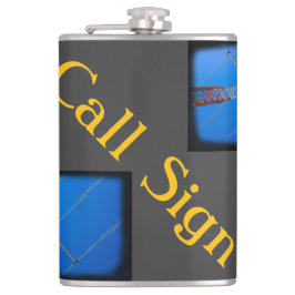 コールサイン付きマットブラック フラスク