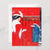 コールズPhillipのビクトリアンなクリスマス シーズンポストカード (正面/裏面)