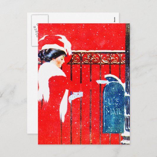 コールズPhillipのビクトリアンなクリスマス シーズンポストカード (正面/裏面)