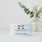 コールセンターのカスタマーサポート | チャット 名刺 (スタンド正面)