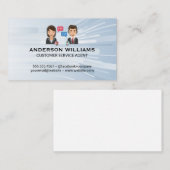 コールセンターのカスタマーサポート | チャット 名刺 (正面/裏面)