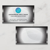 コールセンターのカスタマーサポート |メタル縁ど 名刺 (正面/裏面)