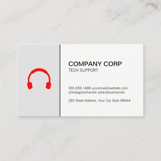 コールセンターのテクニカルサポート電話サービス 予約カード (正面)