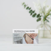 コールセンターのマーケティング 名刺 (スタンド正面)