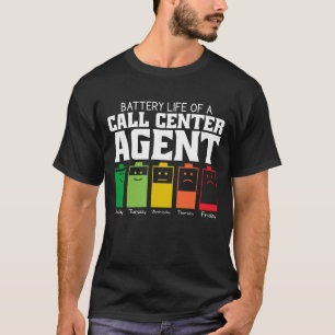 コールセンターエージェントのバッテリ持続時間 Tシャツ
