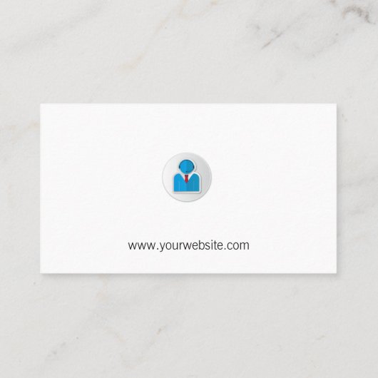 コールセンター |ビジネスマンのヘッドセットロゴ 予約カード (裏面)