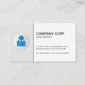 コールセンター |ビジネスマンのヘッドセットロゴ 予約カード (正面)