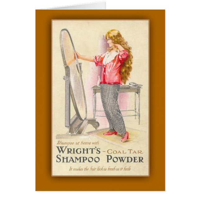 コールタールのシャンプーの粉の芸術カード (正面)
