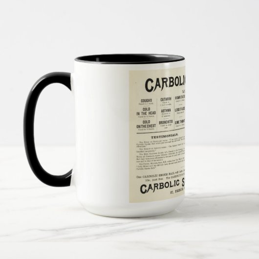 コールタール性の発煙筒のコーヒー・マグ マグカップ (左)