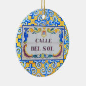 コールデルソル通りオブザサンタスペインのイル セラミックオーナメント (右)