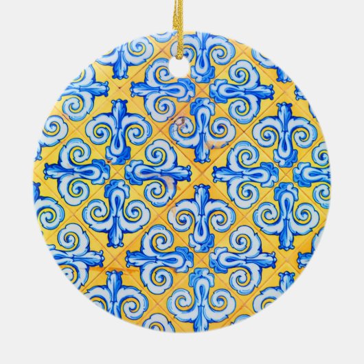 コールデルソル通りオブザサンタスペインのイル セラミックオーナメント (裏面)