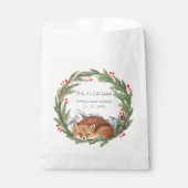 コールドアウトウッドランドキツネ冬季ベビーシャワー フェイバーバッグ (正面)