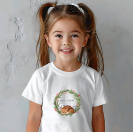 コールドアウトウッドランドキツネ冬季ベビーシャワー ベビーTシャツ