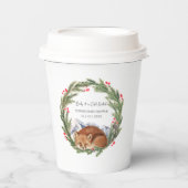 コールドアウトウッドランドキツネ冬季ベビーシャワー 紙コップ (正面)