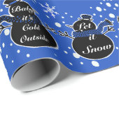 コールドアウトサイドダークブルー包装紙 ラッピングペーパー (ロールコーナー)