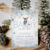 コールドアウトサイドディアウィンター男の赤ちゃんシャワー 招待状