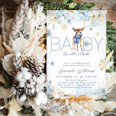 コールドアウトサイドディアウィンター男の赤ちゃんシャワー 招待状