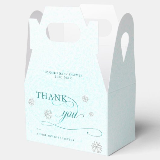 コールドアウトサイネストングリッター冬季ベビーシャワー フェイバーボックス (オープン)