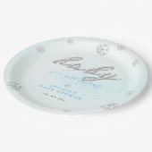 コールドアウトサイネストングリッター冬季ベビーシャワー ペーパープレート (アングル)