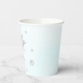 コールドアウトサイネストングリッター冬季ベビーシャワー 紙コップ (左)