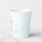 コールドアウトサイネストングリッター冬季ベビーシャワー 紙コップ (左)