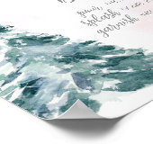 コールドアウトピンク冬の赤ちゃんシャワー母オサバー ポスター (角)