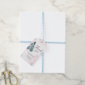 コールドアウトピンク冬ベビーシャワーメッセージカード ギフトタグ (より糸付き)