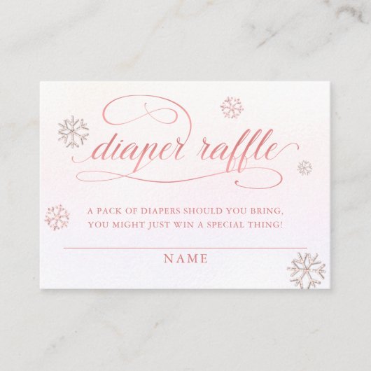 コールドアウトラインストーングリッターおむつラッフルガール エンクロージャーカード (正面)