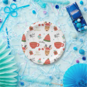 コールドウィンタークリスマス素朴クラフトホリデーパーティー ペーパープレート (パーティー)