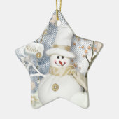 コールドウィンター雪だるま セラミックオーナメント (左)