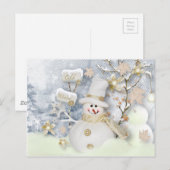 コールドウィンター雪だるま ポストカード (正面/裏面)