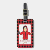 コールドウェザーバケーションおもしろい雪ことわざ漫画 ラゲッジタグ (正面縦)