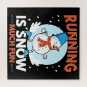 コールドウェザーランニングランナー – 雪の多いおもしろい ジグソーパズル (横)